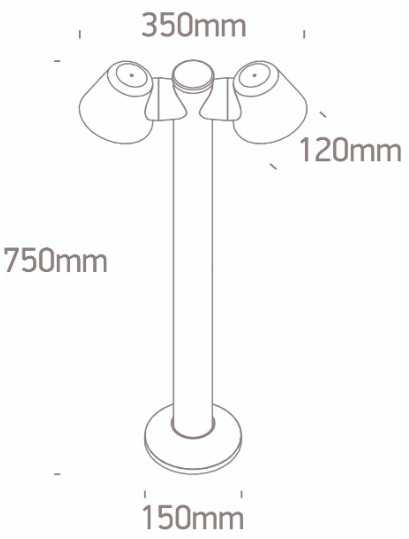 Pastatomas lauko šviestuvas, 2xGU10, antracito sp., IP65, 67534C/AN