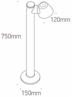 Pastatomas lauko šviestuvas, GU10, antracito sp., IP65, 67534B/AN