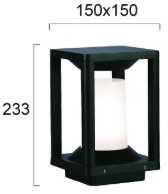 Pastatomas lauko šviestuvas KOREY, E27, juodas, IP54, 4321500