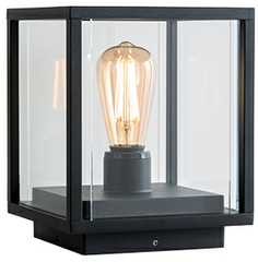 Pastatomas lauko šviestuvas VITRA, E27, juodas, IP54, 9109