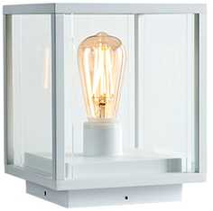 Pastatomas lauko šviestuvas VITRA, E27, baltas, IP54, 9108