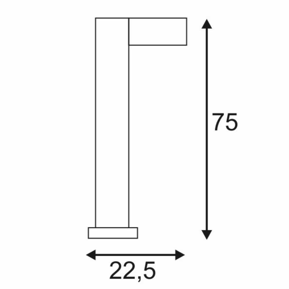 slv Pastatomas šviestuvas QUADRASYL 75, antracito sp., GX53