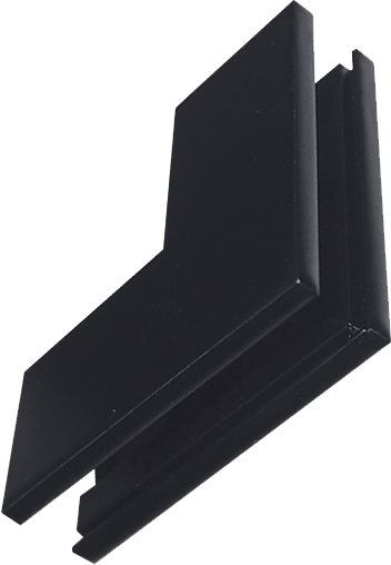 Paviršinio magnetinės sistemos ZAMBELIS MAGNETIC 5MM bėgelio vertikalus kampinis sujungimas, matinės juodos sp., 2513