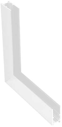 Paviršinio magnetinės sistemos ZAMBELIS bėgelio vertikalus kampinis sujungimas, 48V, baltas, 2082W-C1