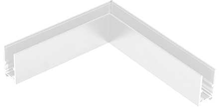 Paviršinio magnetinės sistemos ZAMBELIS bėgelio horizontalus kampinis sujungimas, 48V, baltas, 2082W-C2