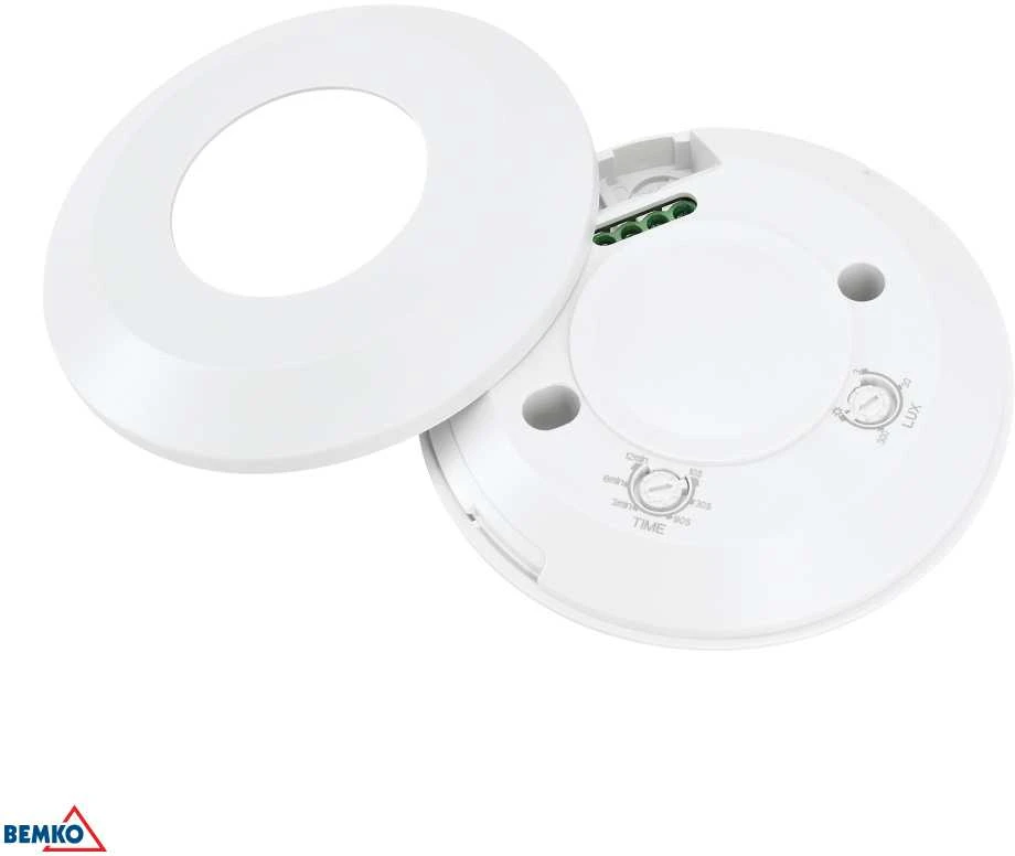 Bemko Paviršinis būvio daviklis, baltas, IP20, max 2000W, 360°, max 6m