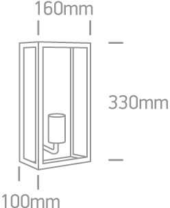 Paviršinis fasado šviestuvas, E27, juodas, 67406A/B