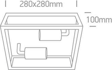 Paviršinis fasado šviestuvas, E27, juodas, 67406D/B
