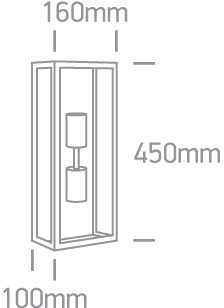 Paviršinis fasado šviestuvas, E27, juodas, 67406B/B