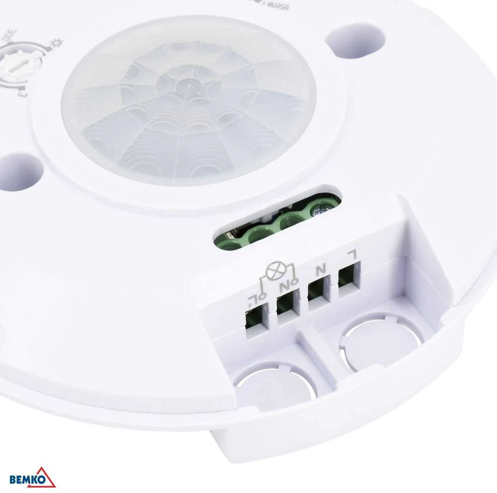 Bemko Paviršinis judesio daviklis, baltas, IP20, max 800W, 360°, max 8m