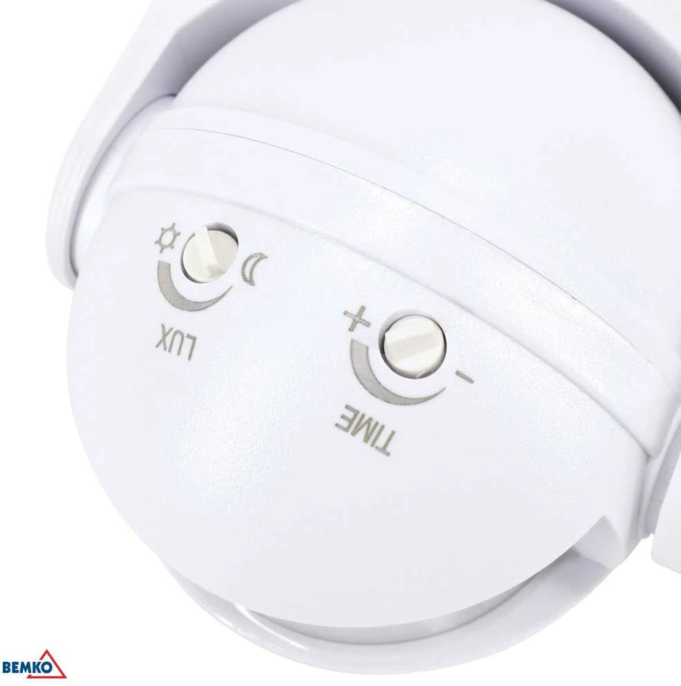 Bemko Paviršinis judesio daviklis, baltas, IP44, max 1200W, 180°, max 12m