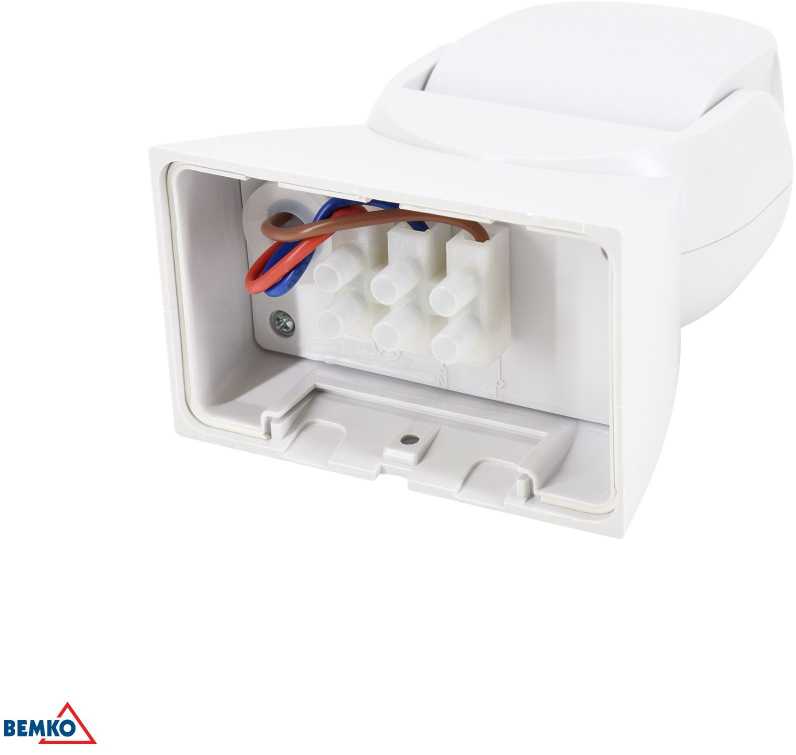 Bemko Paviršinis judesio daviklis, baltas, IP65, max 1200W, 180°, max 12m