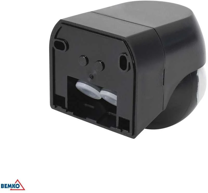 Bemko Paviršinis judesio daviklis, juodas, IP44, max 800W, 180°, max 12m