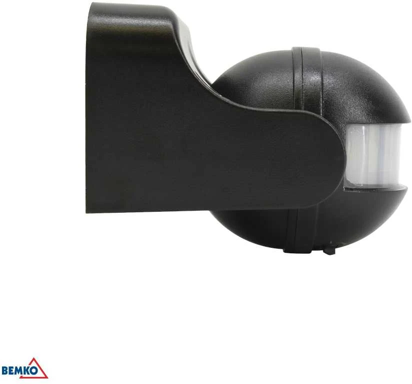 Bemko Paviršinis judesio daviklis, juodas, IP44, max 1200W, 180°, max 12m