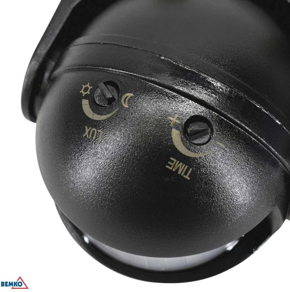 Bemko Paviršinis judesio daviklis, juodas, IP44, max 1200W, 180°, max 12m