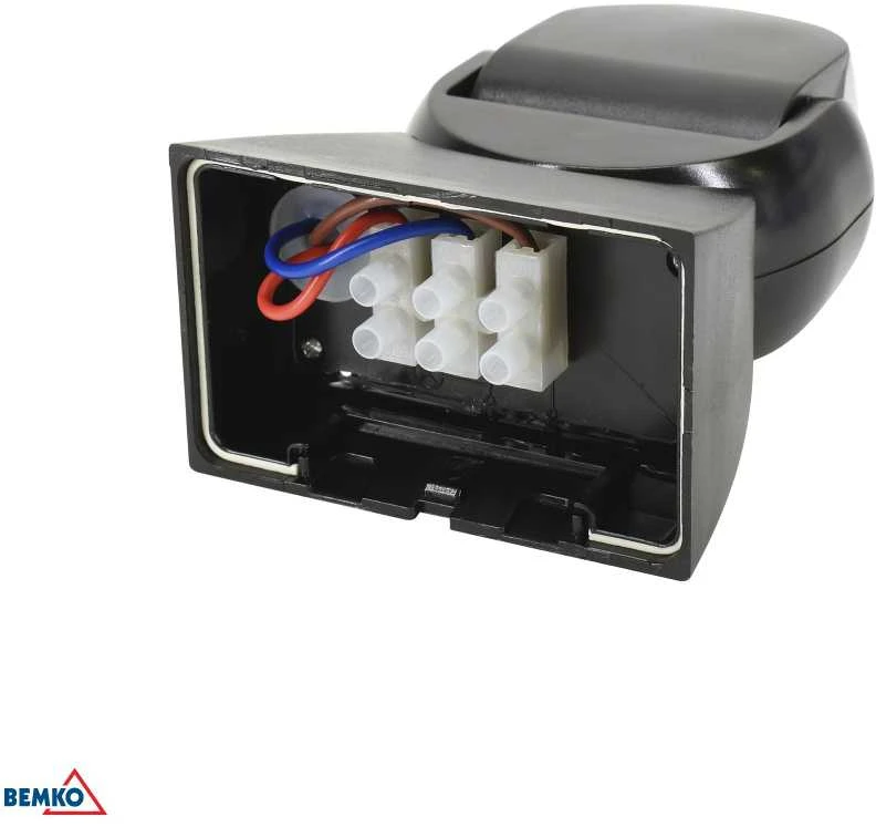Bemko Paviršinis judesio daviklis, juodas, IP65, max 1200W, 180°, max 12m