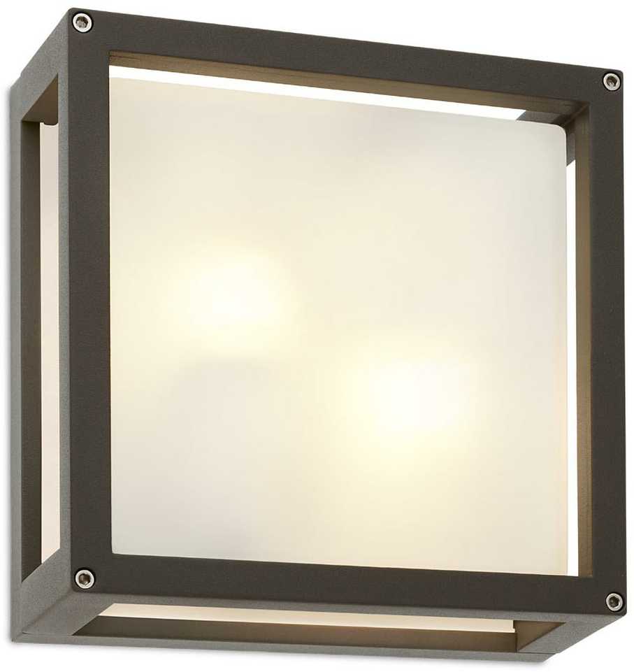 Paviršinis lauko šviestuvas BRICK GLASS, E27, tamsiai pilkas, IP54, 9892