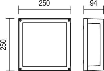 Paviršinis lauko šviestuvas BRICK GLASS, E27, tamsiai pilkas, IP54, 9892