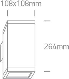 Paviršinis lauko šviestuvas, E27, pilkas, 67132A/G