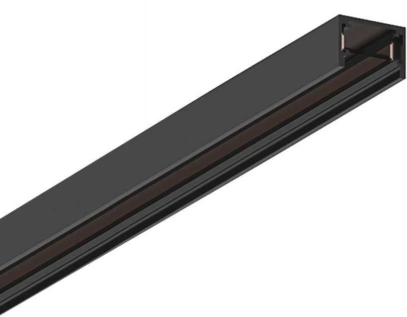Paviršinis magnetinės sistemos VIOKEF SLIM MAGNETIC bėgelis, juodas, 48V, 2m, su dangteliu ir užbaigimais, 02/0501-2
