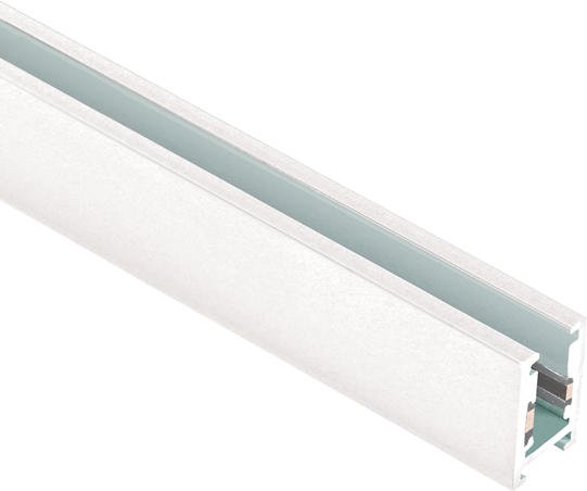 Paviršinis magnetinės sistemos ZAMBELIS MAGNETIC 5MM bėgelis, matinės baltos sp., 48V, 1m, 2501-W