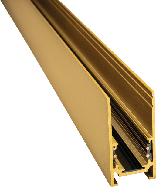 Paviršinis magnetinės sistemos ZAMBELIS bėgelis, žalvario sp., 48V, 1m, 2082G-1