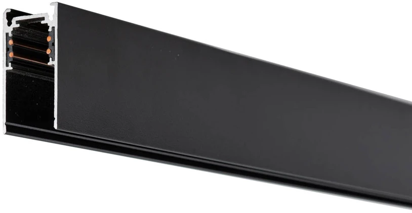 Paviršinis magnetinis bėgelis MAGNETIC, juodas, 1m