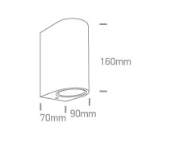 Paviršinis šviestuvas, 2xGU10, antracito sp., IP65, 67142G/AN