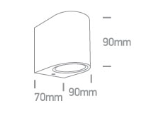 Paviršinis šviestuvas, GU10, antracito sp., IP65, 67142F/AN