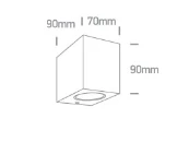 Paviršinis šviestuvas, GU10, antracito sp., IP65, 67142H/AN