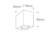 Paviršinis šviestuvas, GU10, baltas, IP65, 67142H/W