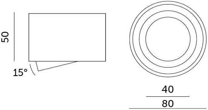 Lubinis šviestuvas Paviršinis šviestuvas OH36S, juodas, reikalingas LED modulis