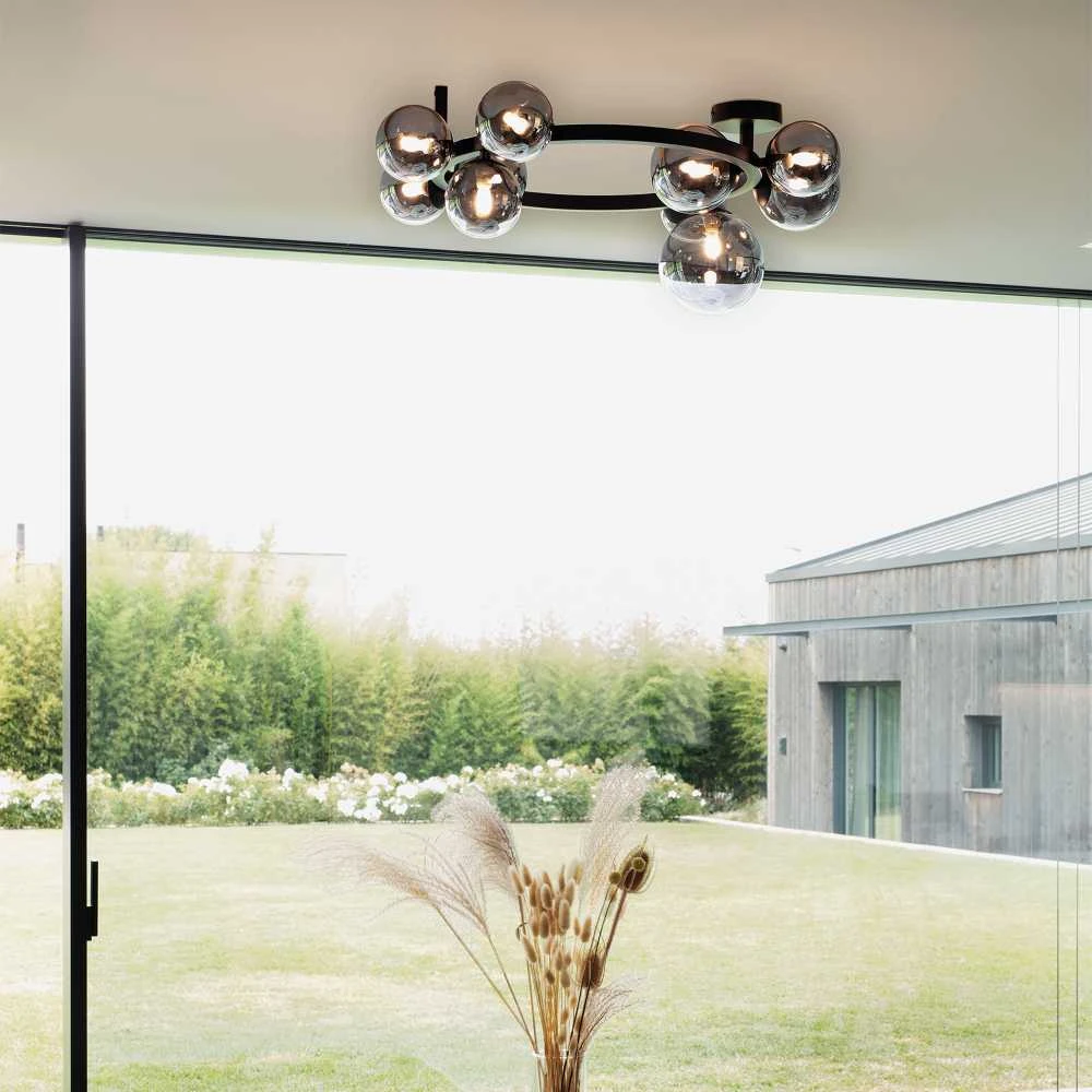 Lubinis šviestuvas Ideal Lux Paviršinis šviestuvas PERLAGE, G9, juodas/dūmų sp., 309286
