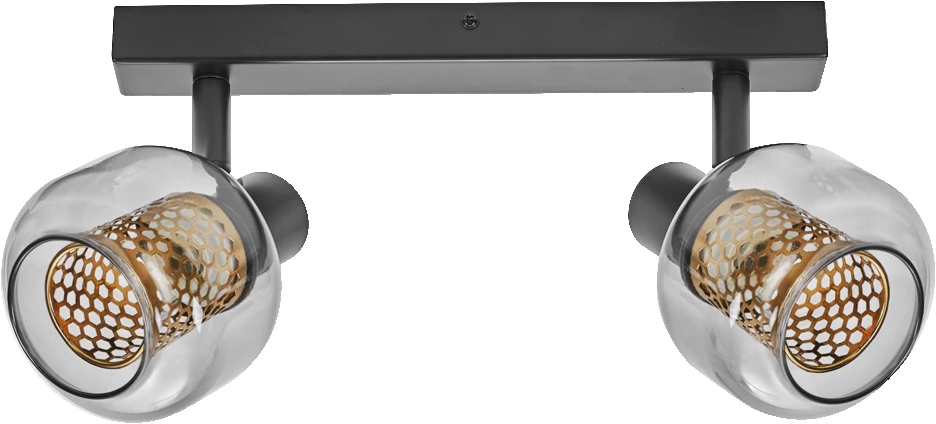 Lubinis šviestuvas Paviršinis šviestuvas SPOT FIREFLY, 2xE14, juodas, su 2x2,8W 2700K dimeriuojamom LED lemputėmis