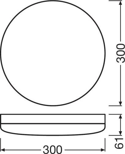 Sieninis šviestuvas Osram <p>Lubų ašis COMPACT IK10 24 W 3000 K IP65 WT</p>