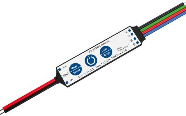 RGB LED valdiklis, 12-24V, 4,5A
