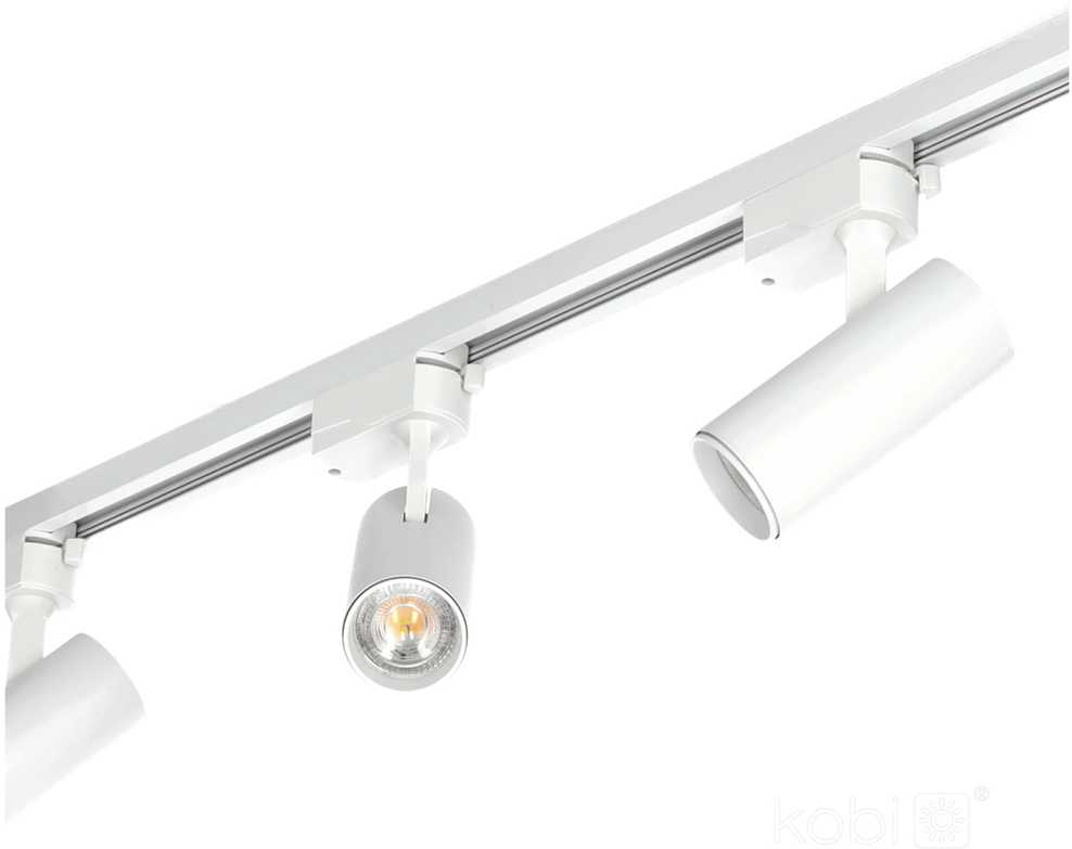Rinkinys - 1 fazės bėgelis su priedais bei 4 šviestuvėliais NEXTRACK GO, 4xGU10, baltas