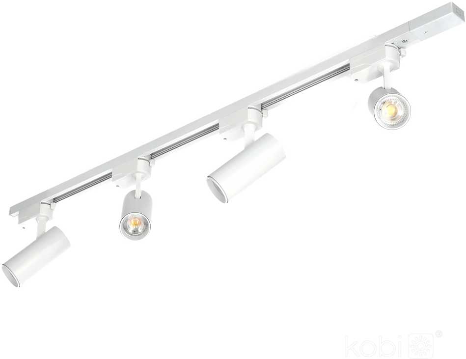 Rinkinys - 1 fazės bėgelis su priedais bei 4 šviestuvėliais NEXTRACK GO, 4xGU10, baltas