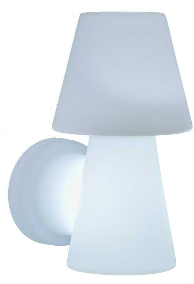 Sieninis fasado šviestuvas LOLA WALL, E27, baltas, IP44