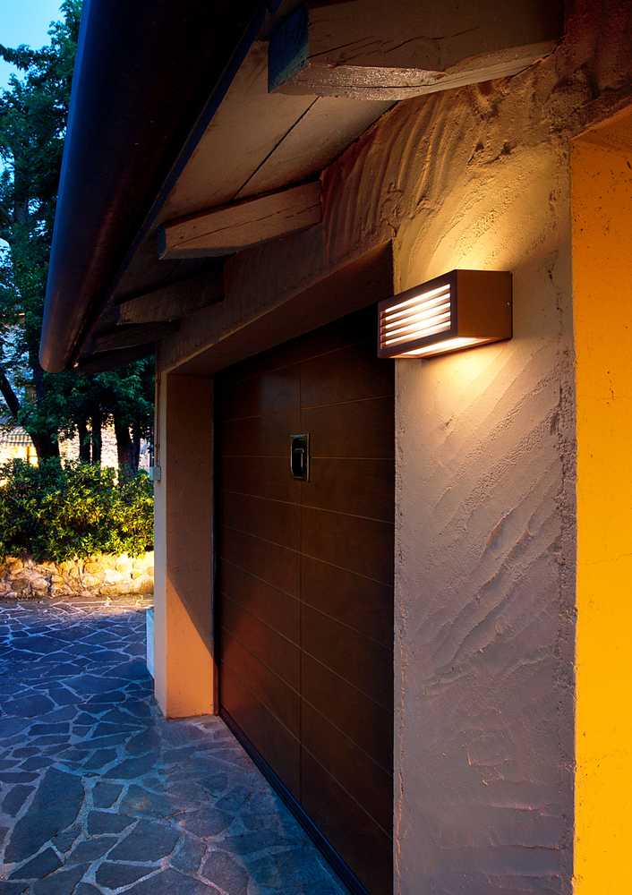 Sieninis lauko šviestuvas BRICK, E27, rūdžių sp., IP54, 9899
