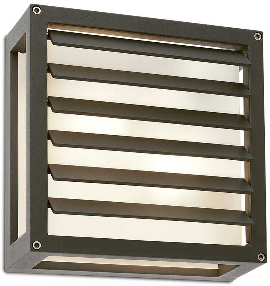 Sieninis lauko šviestuvas BRICK GLASS, E27, tamsiai pilkas, IP54, 9894