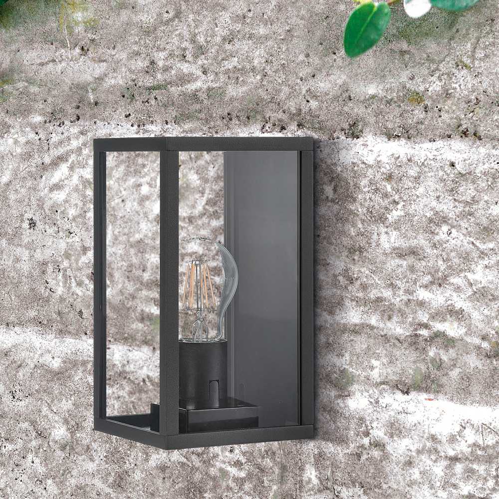 Sieninis šviestuvas Sieninis lauko šviestuvas CUBE, E27, antracito sp., A20391GR