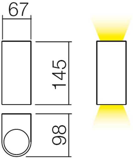 Sieninis šviestuvas Sieninis lauko šviestuvas SCAN, GU10, tamsiai pilkas, IP44