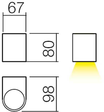 Sieninis šviestuvas Sieninis lauko šviestuvas SCAN, GU10, tamsiai pilkas, IP44