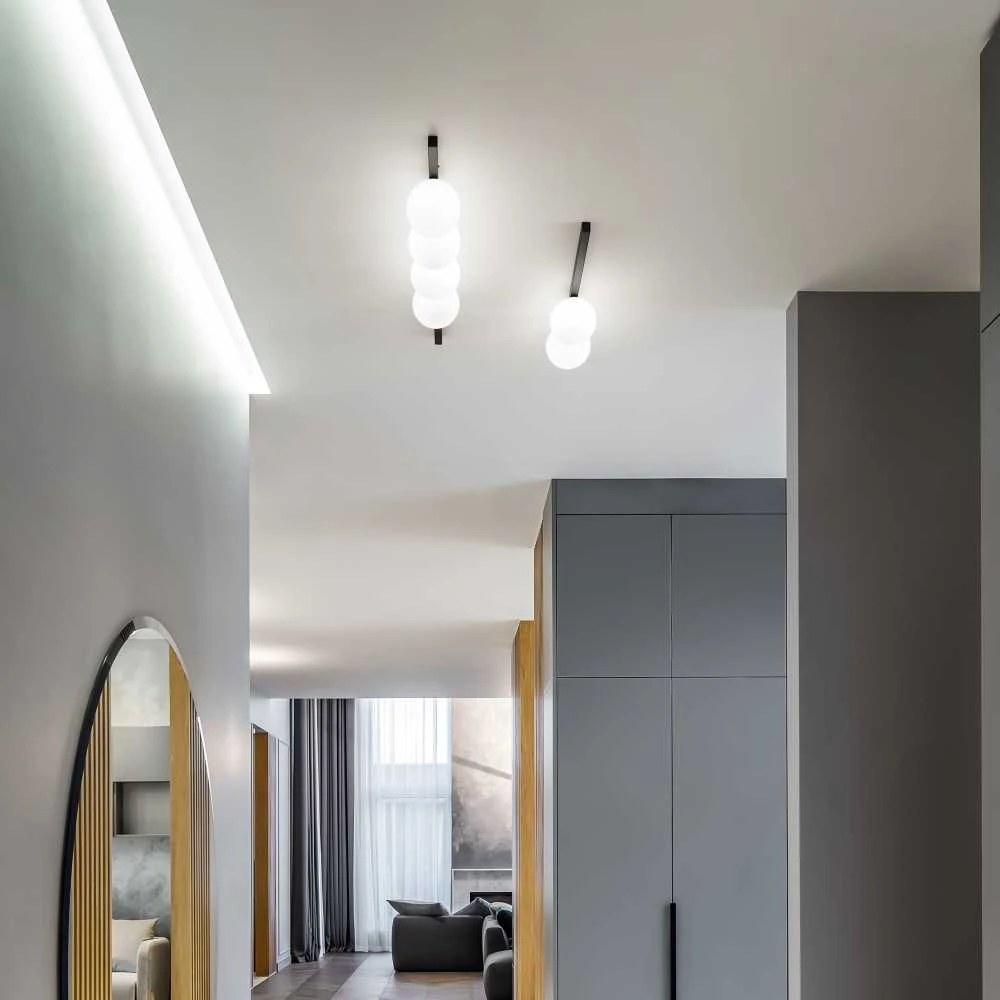 Lubinis šviestuvas Ideal Lux Sieninis/lubų šviestuvas BINOMIO, G9, juodas, 310688