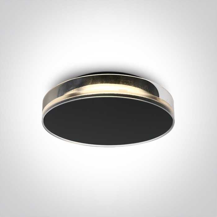 12W LED plafonas, juodas, 3000K, 67478/B/W