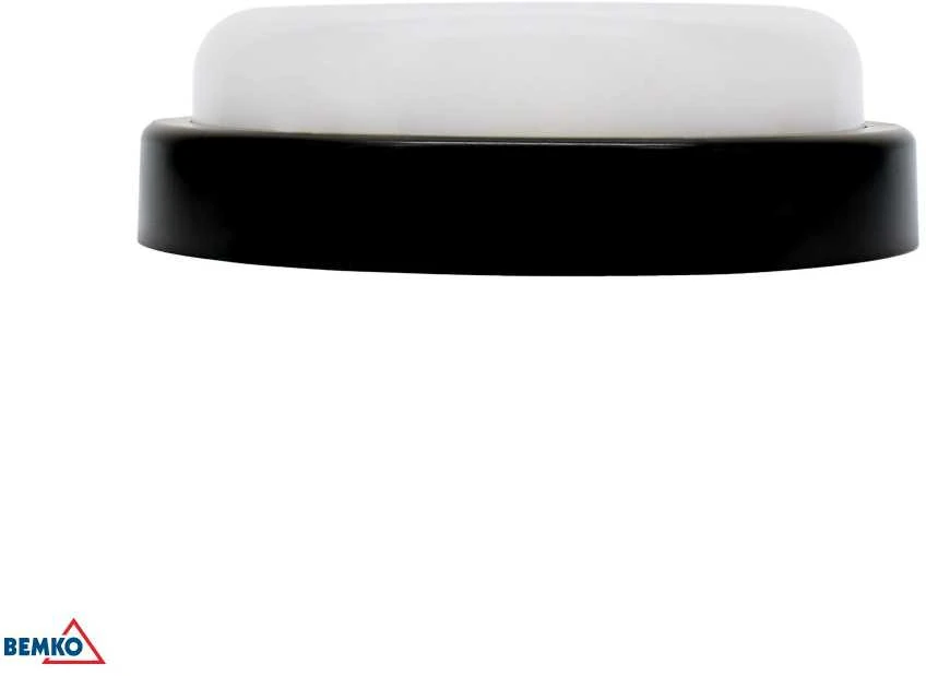 Bemko 12W LED plafonas KANLO, juodas, 4000K, IP54, 120°