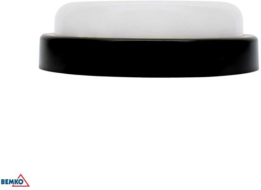 Lubinis šviestuvas Bemko 12W LED plafonas KANLO, juodas, 4000K, IP54, 120°, su judesio davikliu