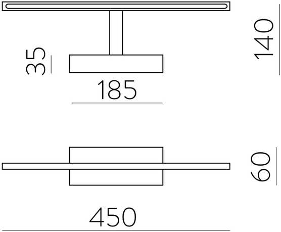 Sieninis šviestuvas 12W LED sieninis veidrodžio šviestuvas MENORCA, chromo sp., 3000/4000K, dimeriuojamas, IP44, A3730270CDT