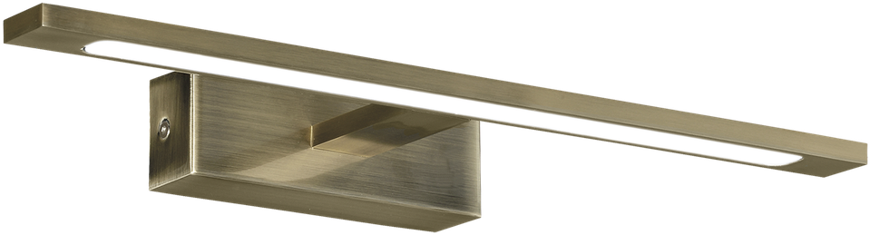 Sieninis šviestuvas 12W LED sieninis veidrodžio šviestuvas MENORCA, sendinto žalvario sp., 3000/4000K, dimeriuojamas, IP44, A3730271UDP